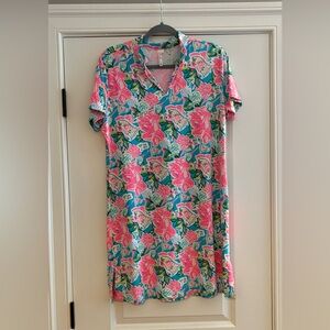 LuLuB Floral Pink and Blue Women's Golf Dress NWOT